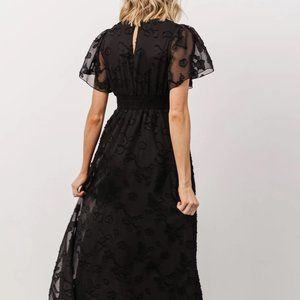 Baltic Born Evelyn Smocked Black Maxi Dress, Size Small, NWT